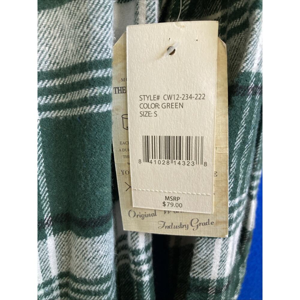 Jachs NY Girlfriend Plaid Flannel Shirt Dress Women’s Small Green White Tunic S - Picture 6 of 16